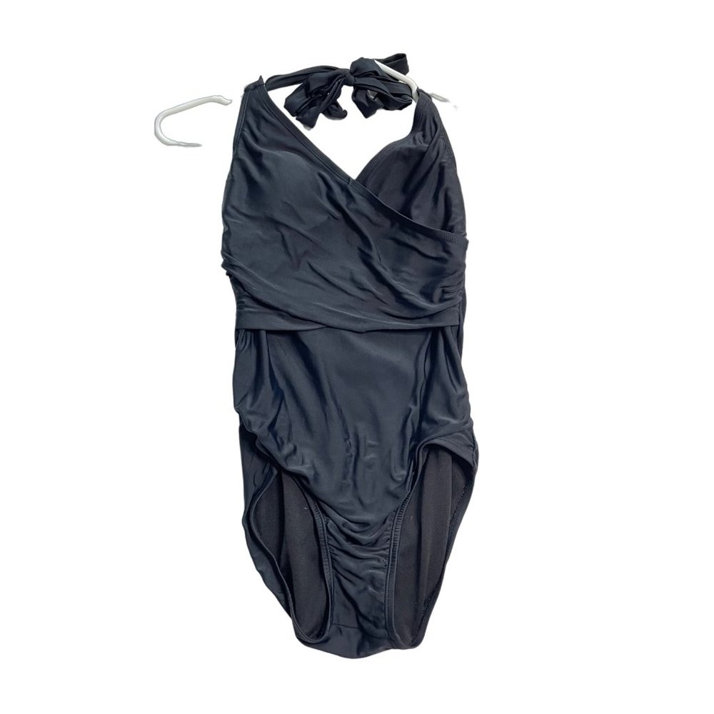 Time Tru Black One Piece Swimsuit Swim Wear Padded Size 4 to 6 Black u